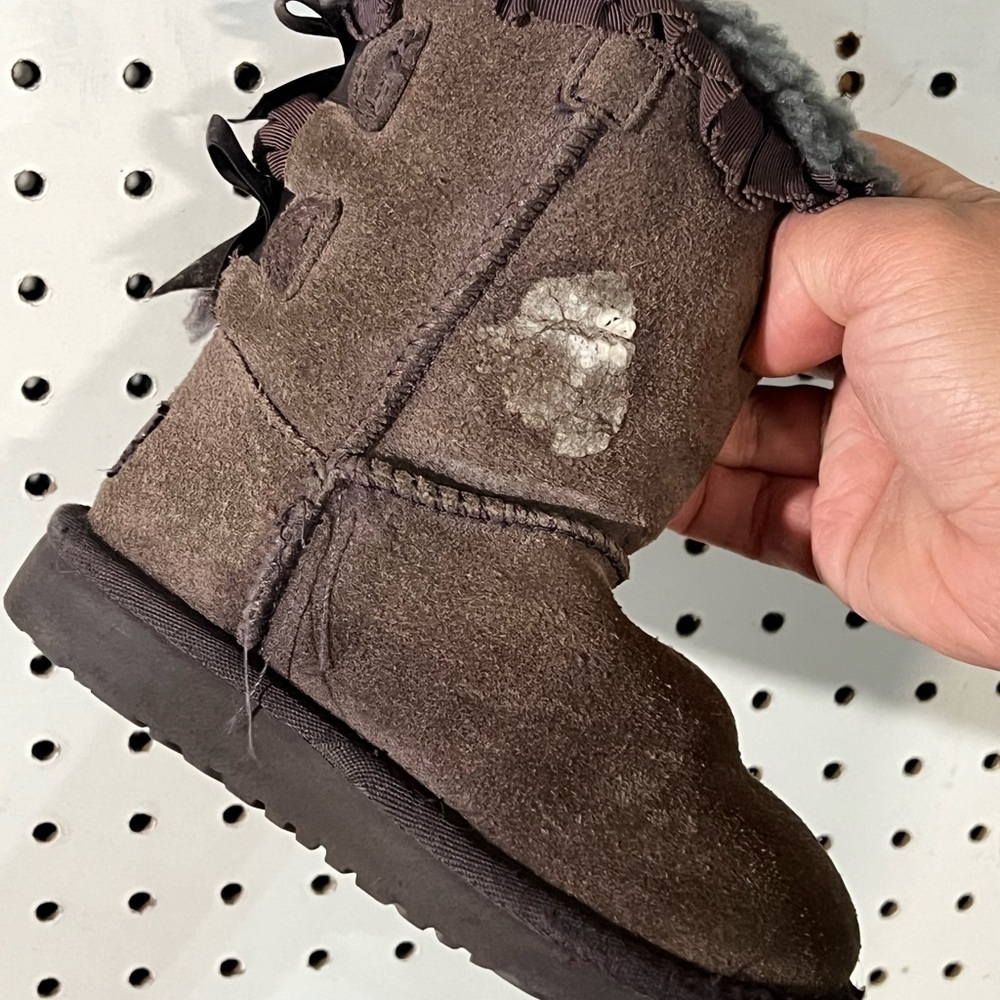 UGG Toddler Boots - Grey Bailey Bow - Picture 5 of 5